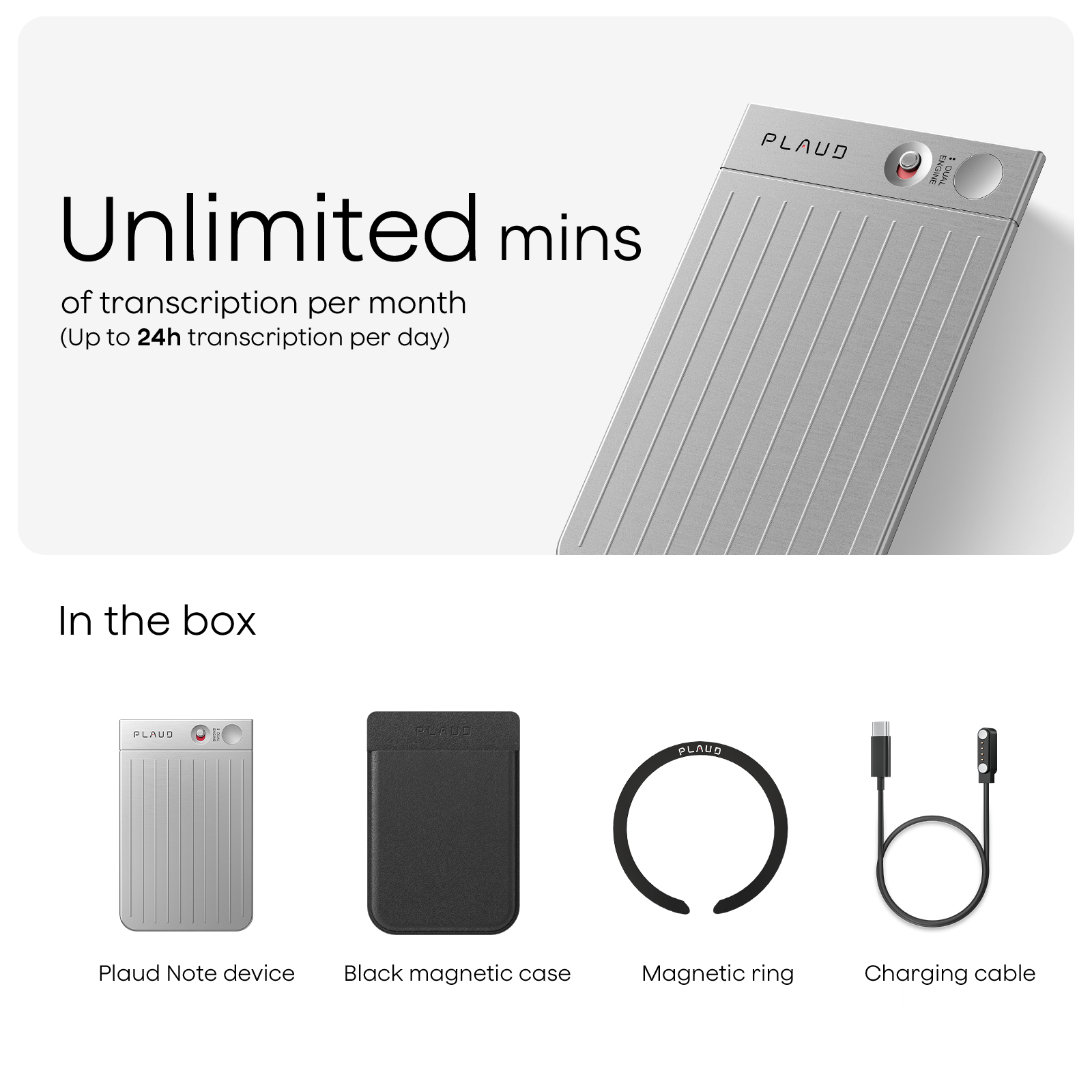 Plaud Note & 2 AI Annual Unlimited Plan