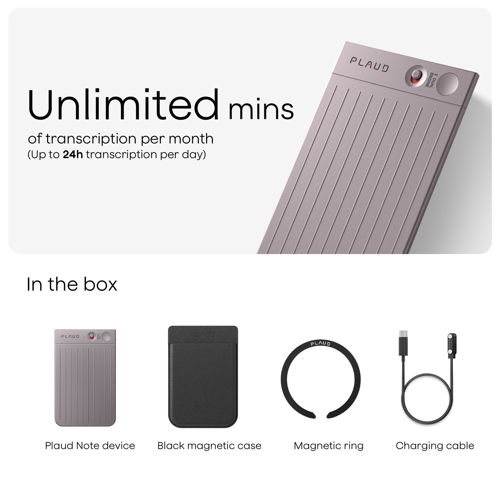 Plaud Note & 2 AI Annual Unlimited Plan