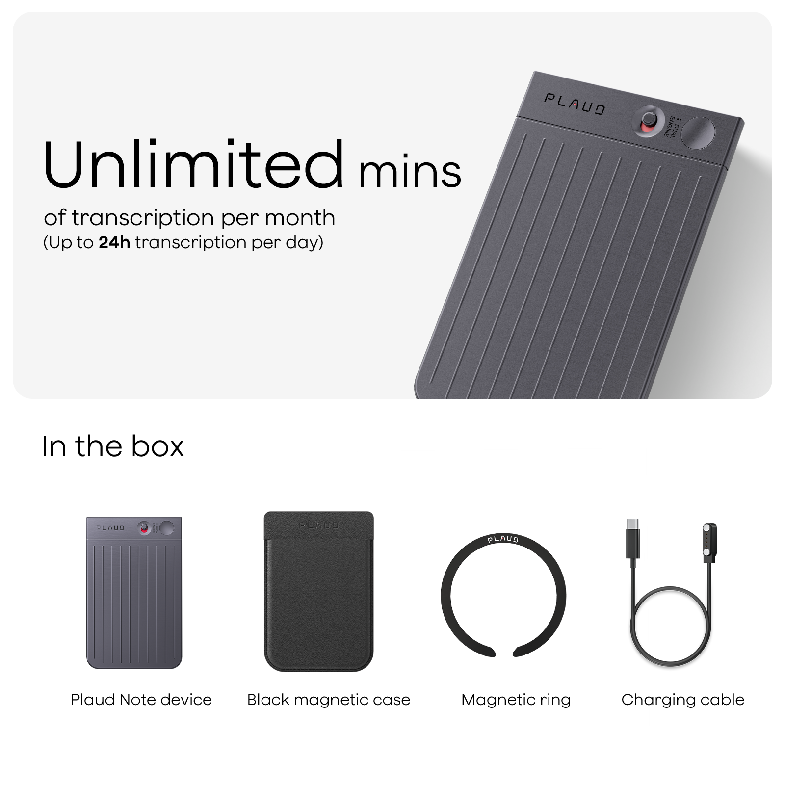 Plaud Note & 2 AI Annual Unlimited Plan