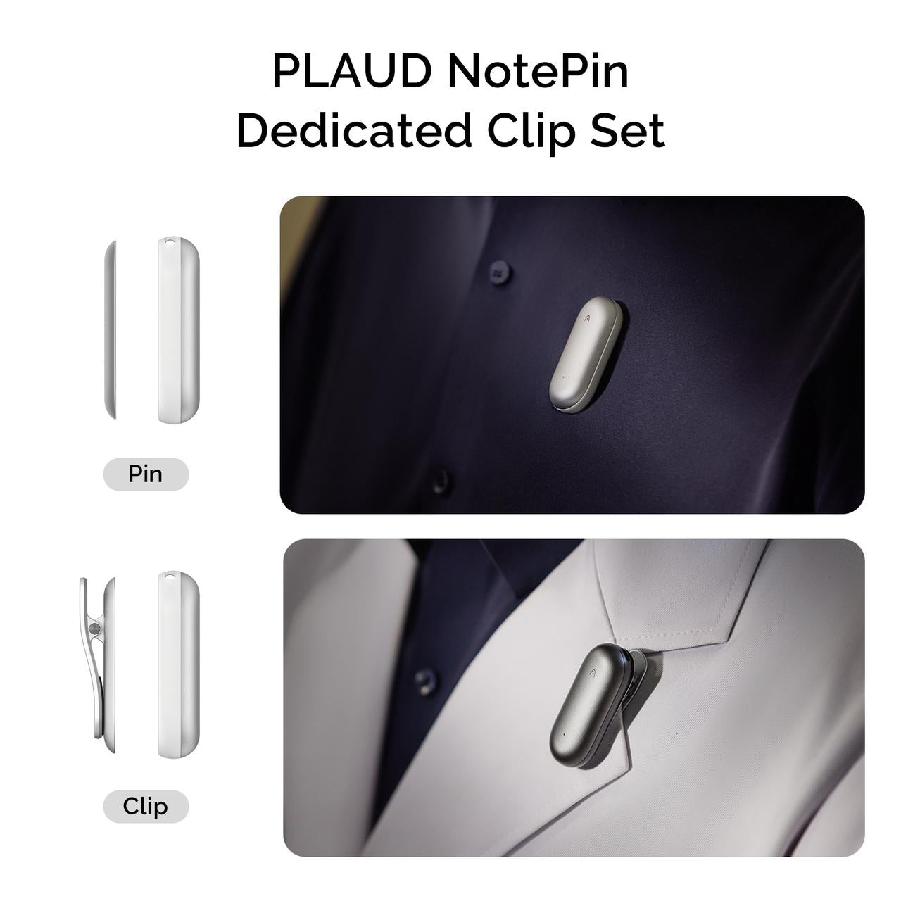 PLAUD NotePin Clip & Magnetic Pin