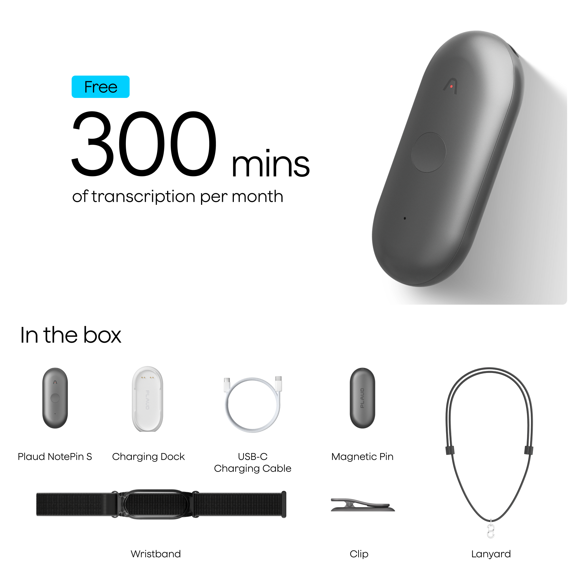Plaud NotePin S | Verpakking van 3 stuks
