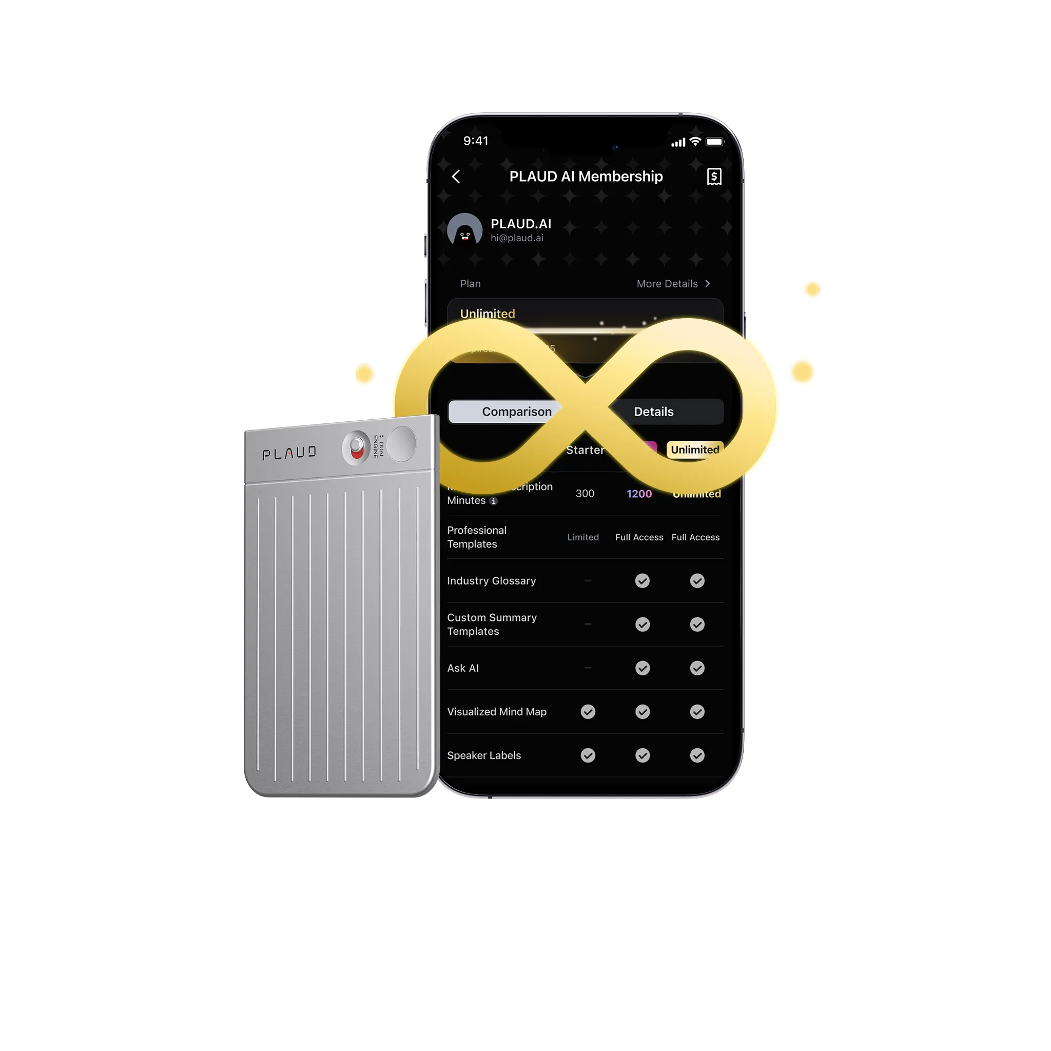 PLAUD NOTE & AI Annual Unlimited Plan