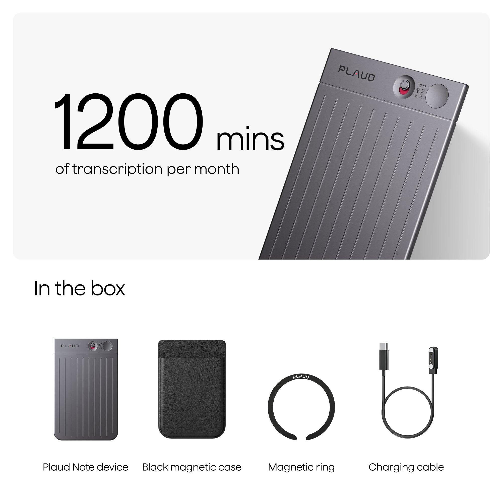 Plaud Note & AI Jaarlijks Pro Plan