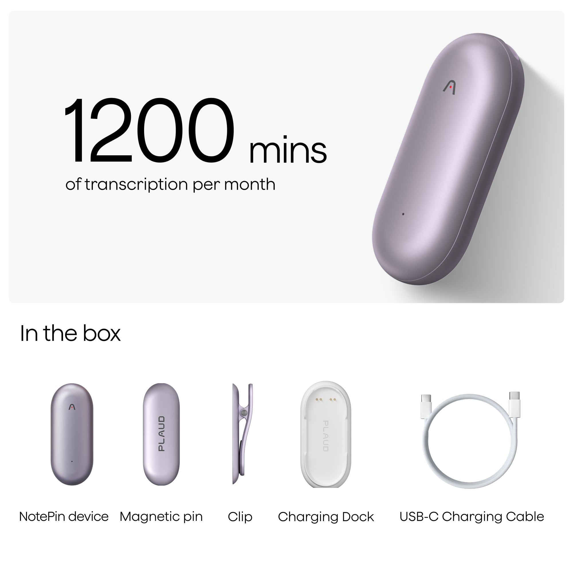 Plaud NotePin & AI Annual Pro Plan