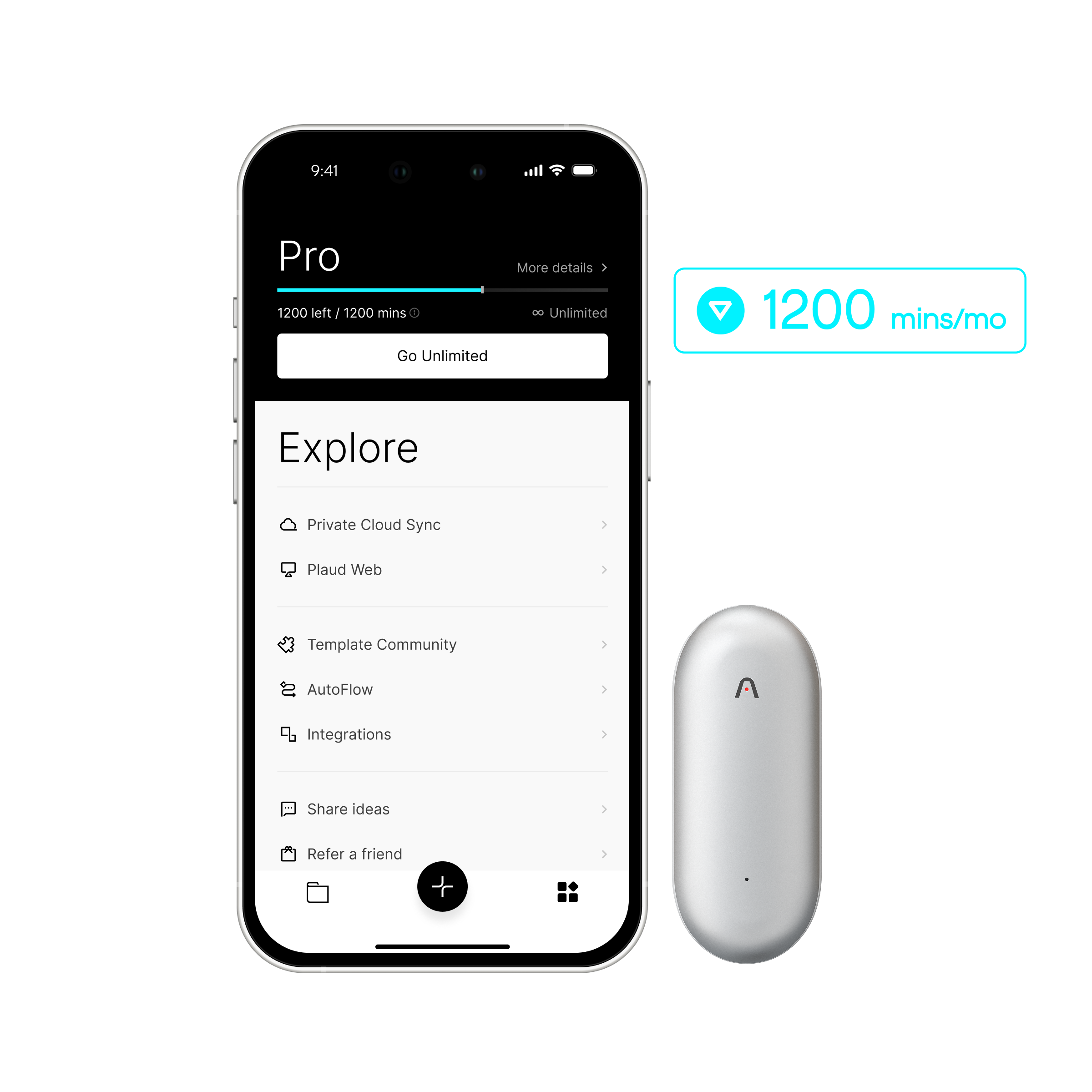 Plaud NotePin & AI Annual Pro Plan
