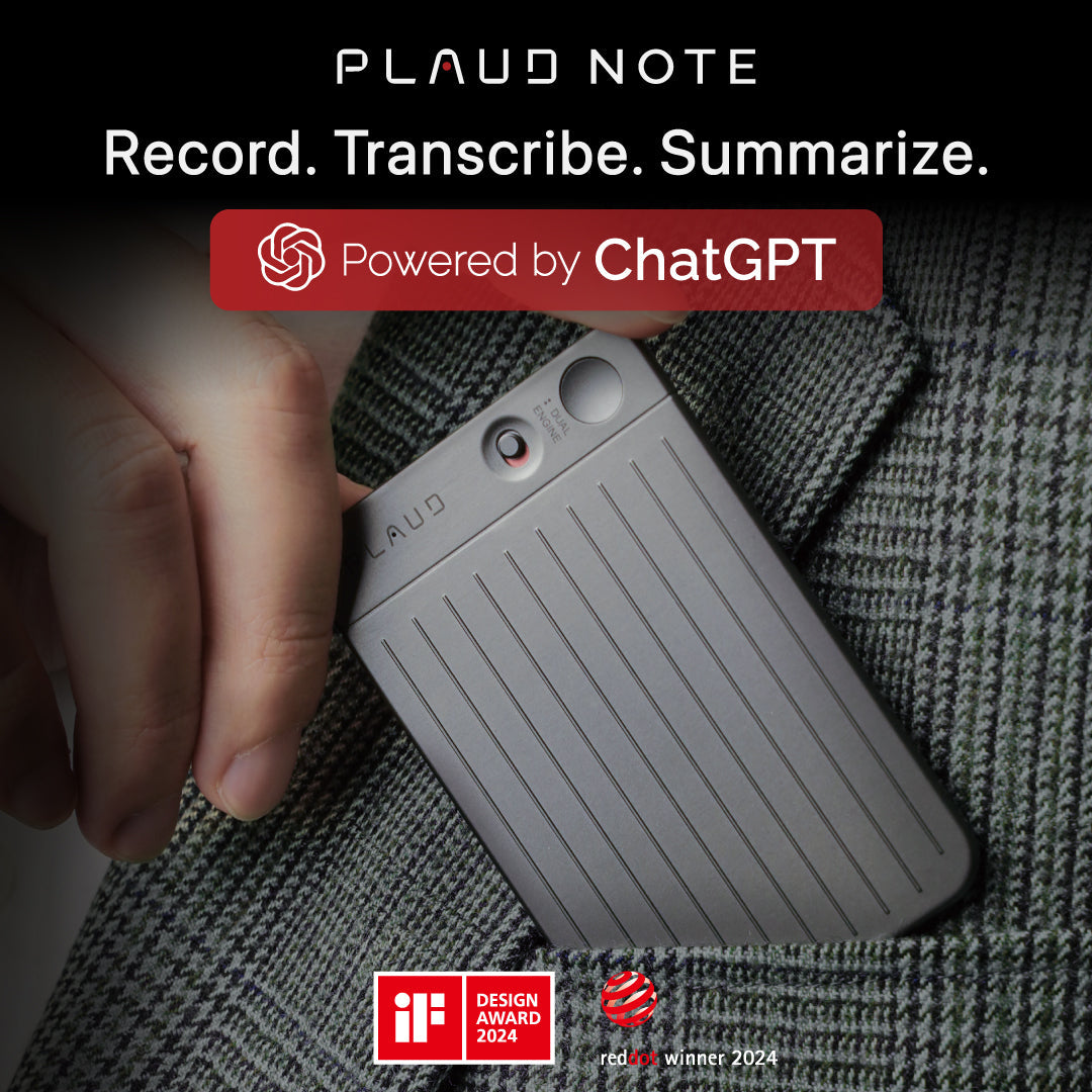 PLAUD NOTE ChatGPT Geavanceerde AI Voicerecorder & Gratis GPT-4o Transcriptie & Samenvatting