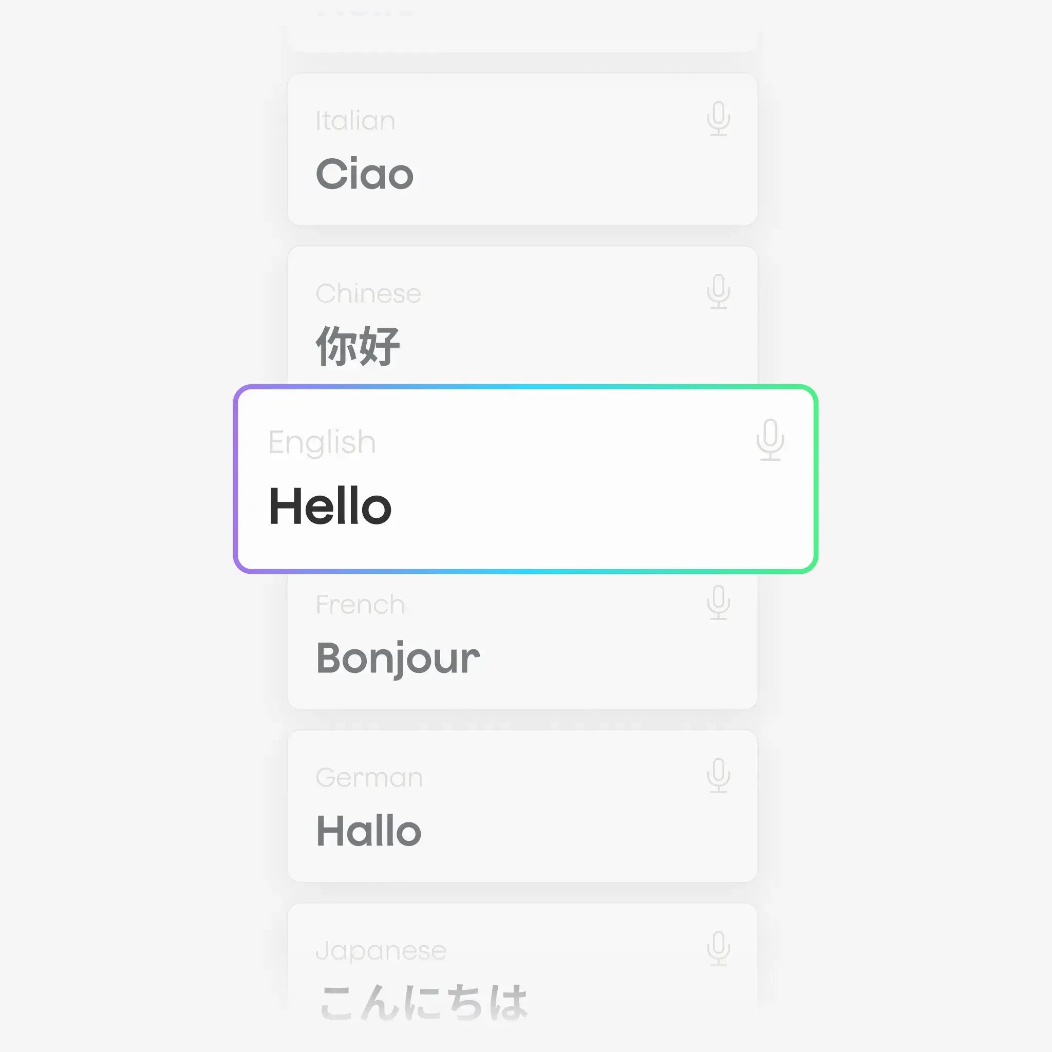 Transcribeer in 112 talen