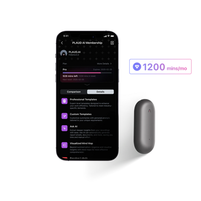 Plaud NotePin & AI Annual Pro Plan