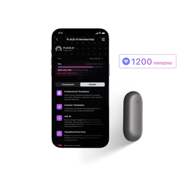 PLAUD NotePin & AI Annual Pro Plan
