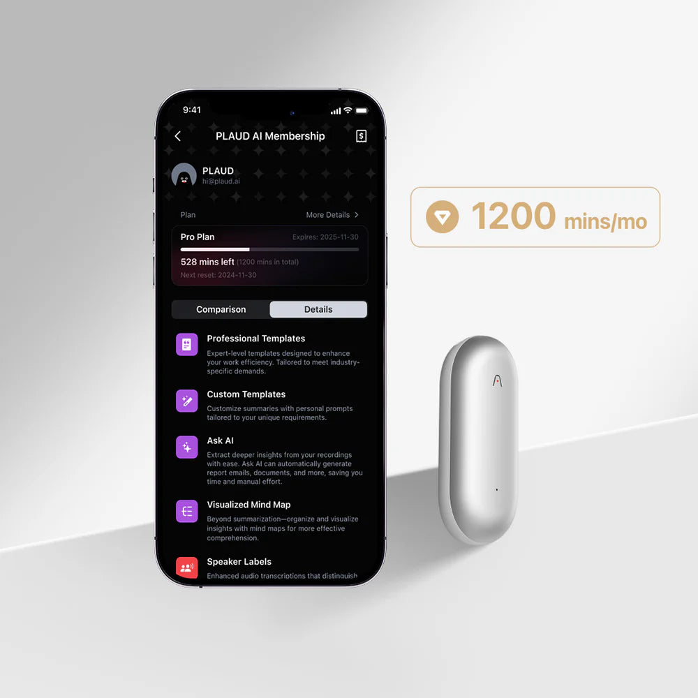 PLAUD NotePin & AI Pro Plan