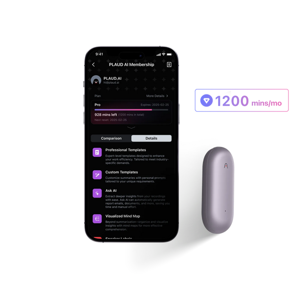 PLAUD NotePin & AI Annual Pro Plan
