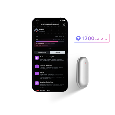 Plaud NotePin & AI Annual Pro Plan