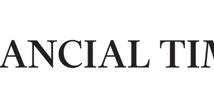 FINANCIAL TIMES logo in dark gray text on a black background.