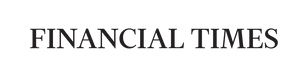 FINANCIAL TIMES logo in dark gray text on a black background.