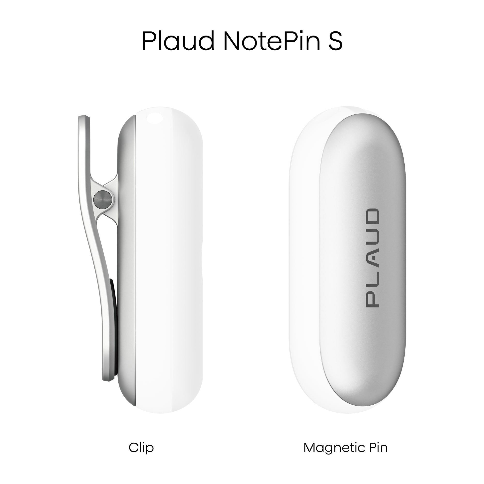 Plaud NotePin | Plaud NotePin S: Clipe e alfinete magnético