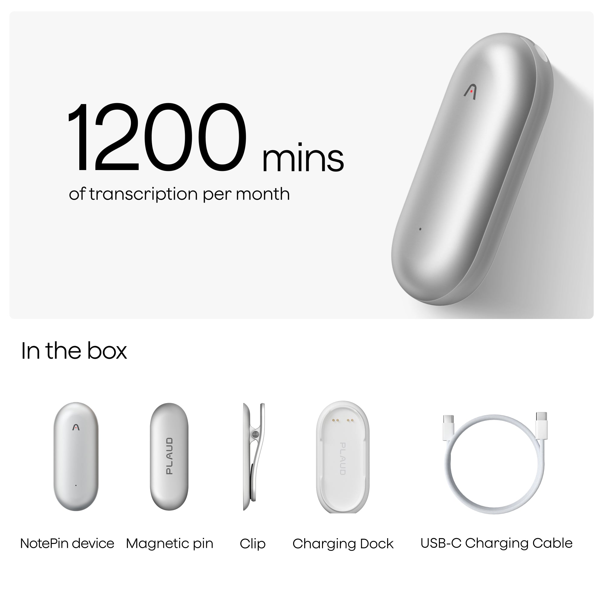 Plaud NotePin & AI Annual Pro Plan