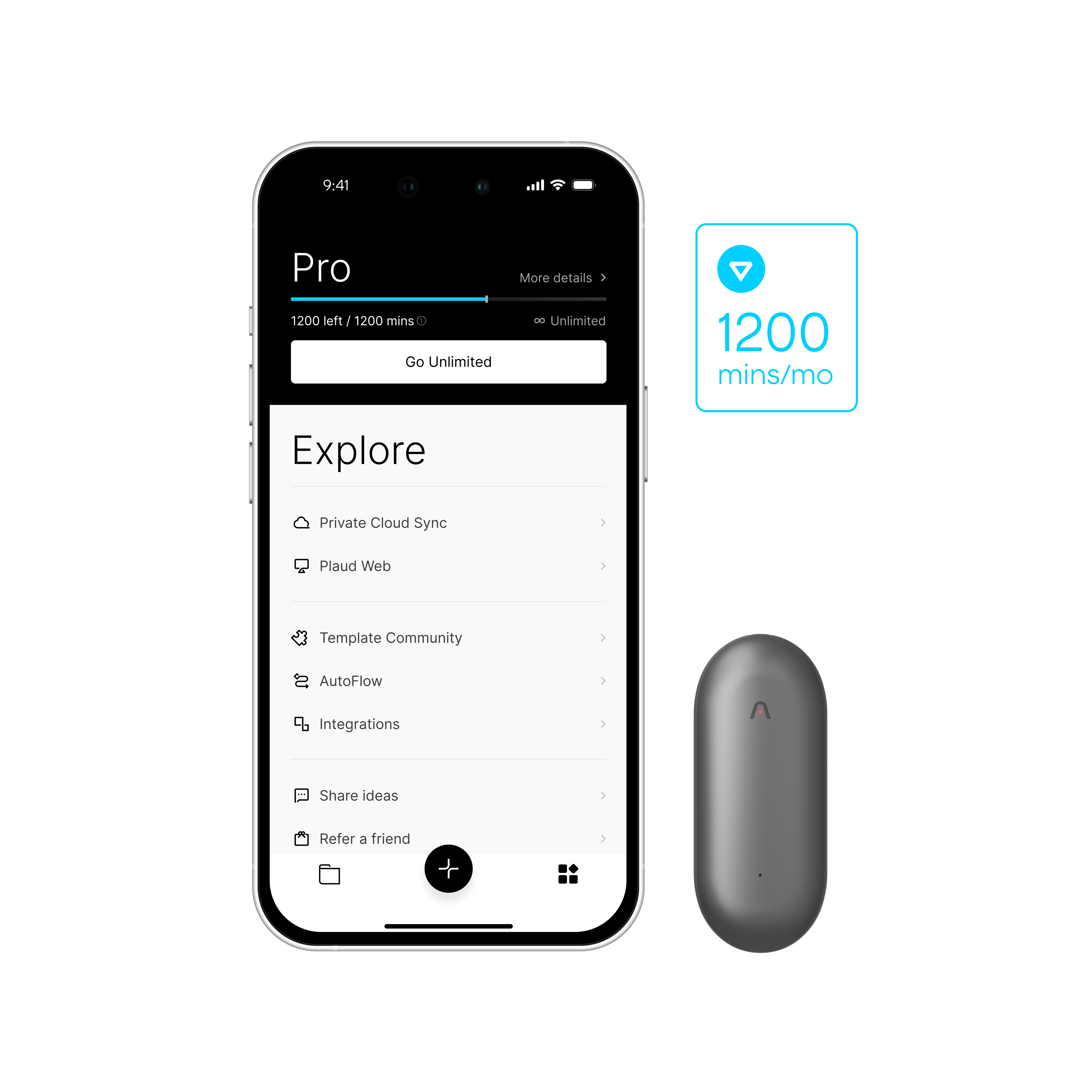 Plaud NotePin & Al Plano Anual Pro