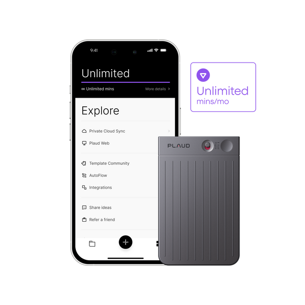 Plaud Note & AI Annual Unlimited Plan
