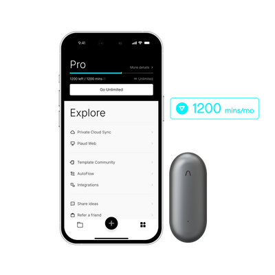 Plaud NotePin & AI Annual Pro Plan