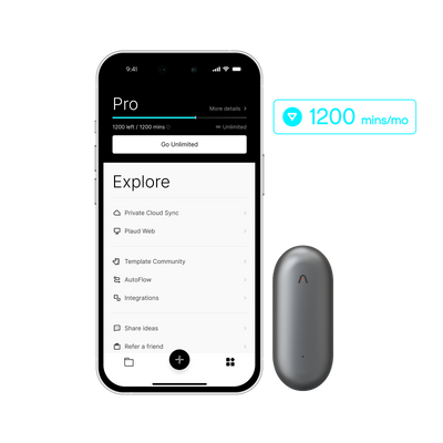Plaud NotePin & AI Annual Pro Plan