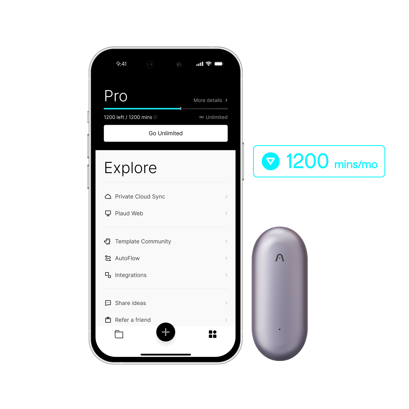 Plaud NotePin & AI Annual Pro Plan