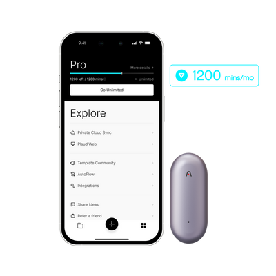 Plaud NotePin & AI Annual Pro Plan