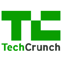 TechCrunch logo, featuring a green stylized 'TC' and the word 'TechCrunch' in green and dark gray.
