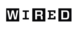 WIRED logo, with alternating black and white squares forming the letters.
